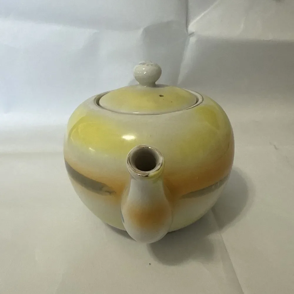 Vintage Made in Japan Porcelain Tea Sunset Over Lake‎ Teapot